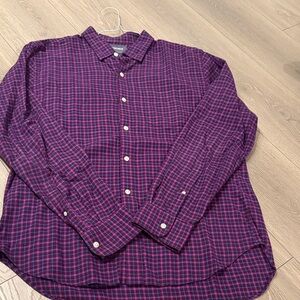 Bonobos Men's Casual Plaid Shirt - Red and Blue